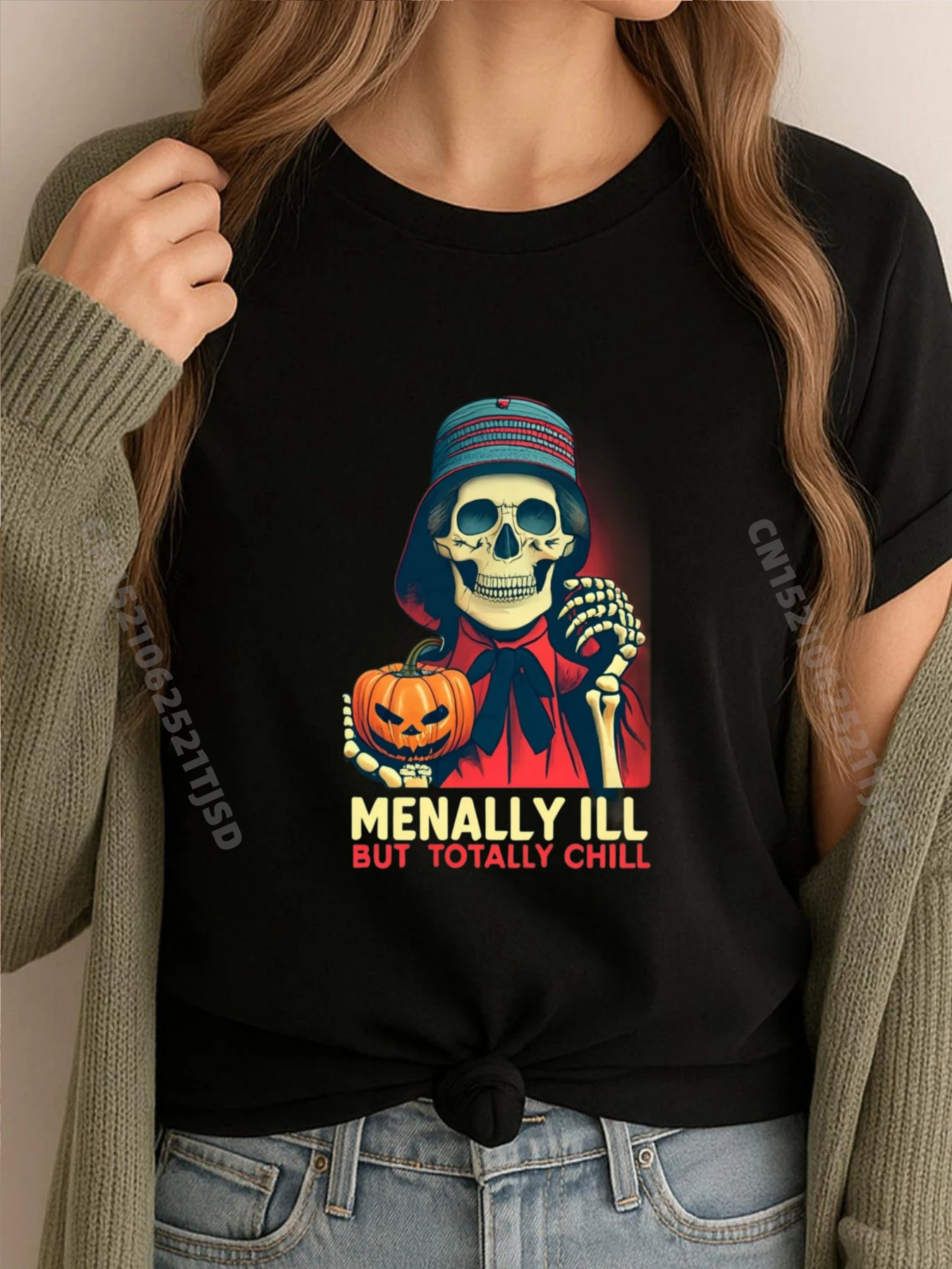 

Ментально Иллюзивно, но полностью охлаждается костюм на Хэллоуин, винтажные футболки со скелетом, роскошная футболка, потертые топы в стиле ретро, футболки на день рождения