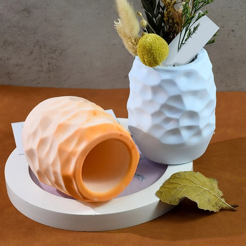 Silicone Vase Molds Flower Bottle Mold Irregular Unique Flowerpot Molds Silicone Texture Perfect for Craft Vase