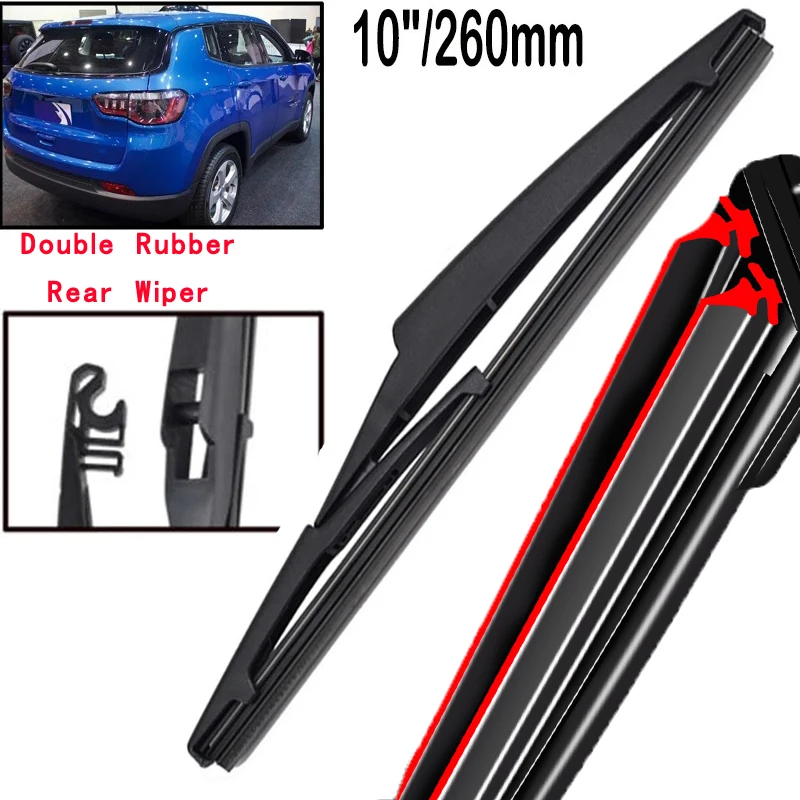 

Car Wiper 10" Rear Wiper Blade For Jeep Compass MK2 2016 - 2023 Windshield Windscreen Clean Tailgate Window Car Rain Brush