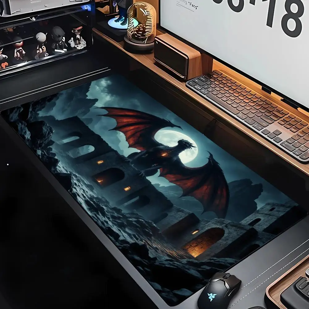 

Castlevania Dragon Mouse pad gaming mats XXL desk mat pc accessories keypad expansion pads rubber anti-slip edge-locking process