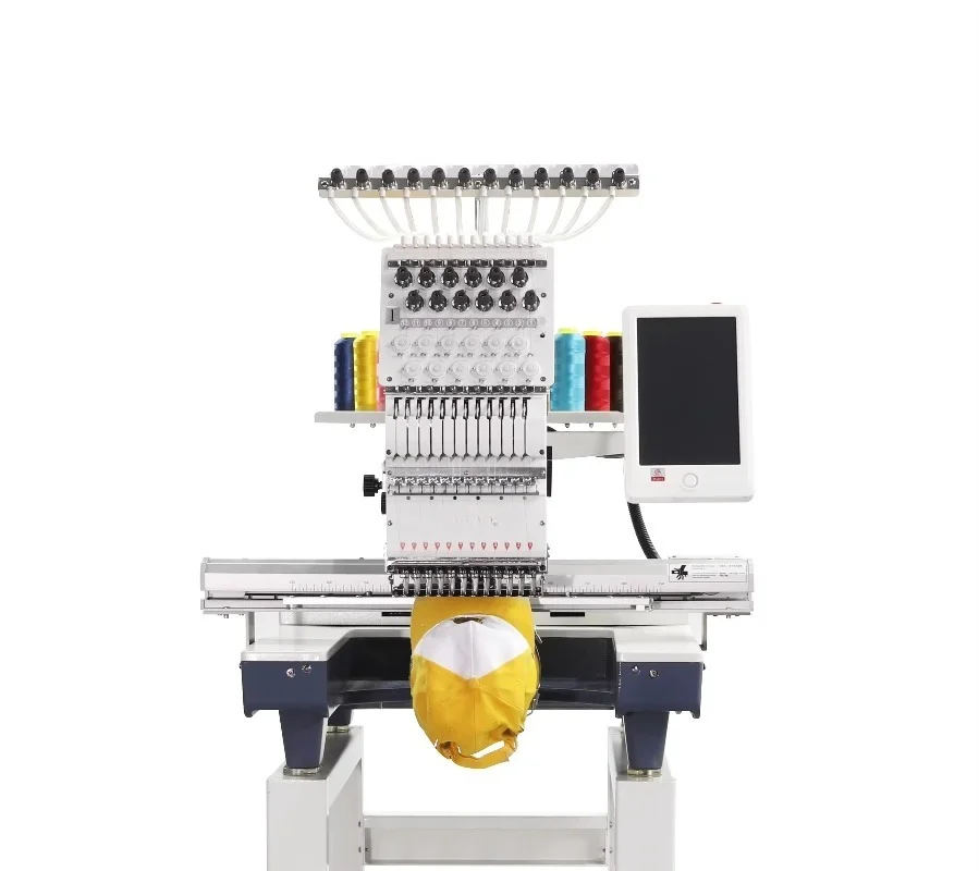 Hot Sale Single Head Embroidery Machine Computerized Embroidery Machine Industrial Flat Embroidery Machine For Cap Flat custom