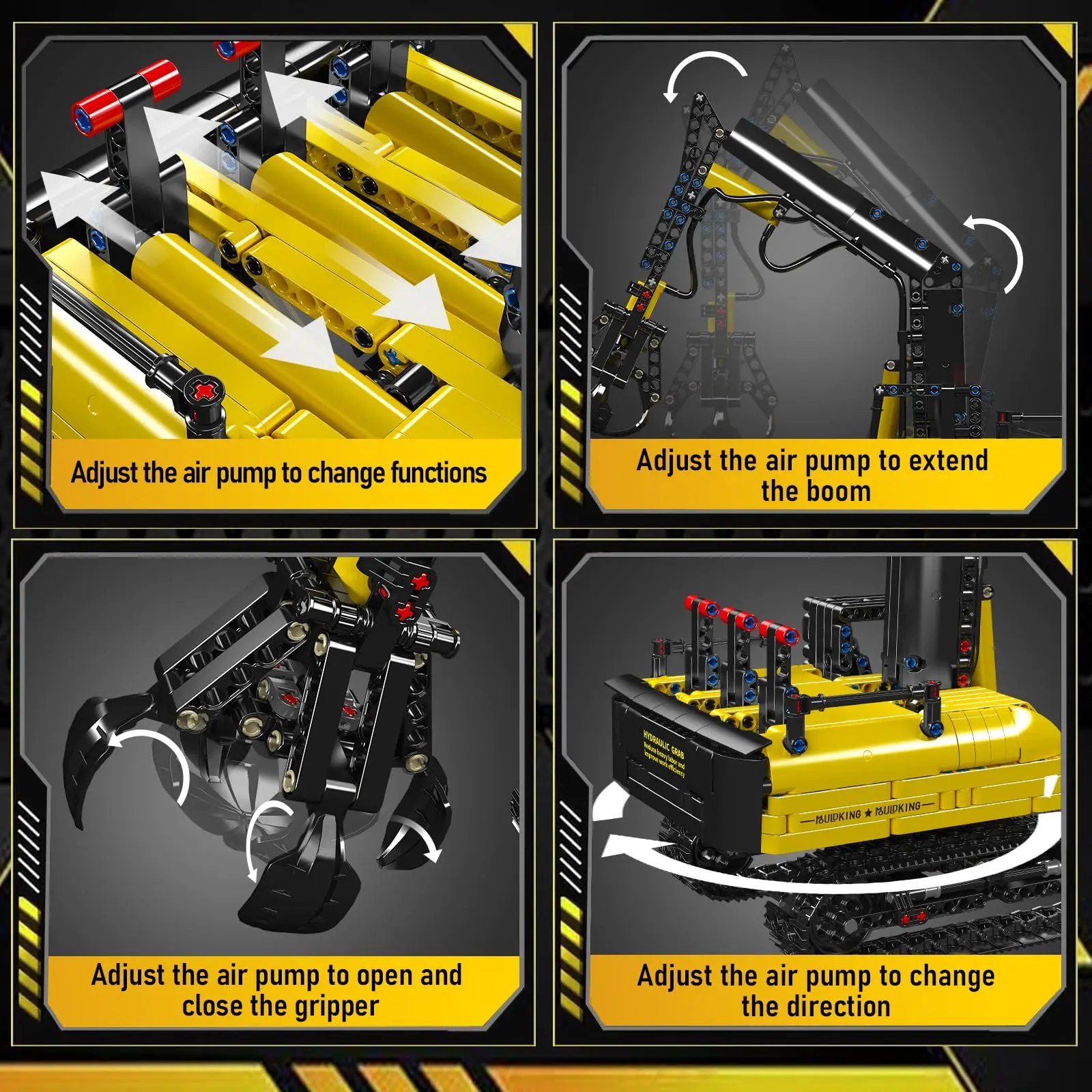 مجموعة نماذج شاحنة محمل الخشب الهيدروليكي MK 17077، مجموعة بناء سجلات تعمل بالهواء مع رافعة، مشروع STEM للمراهقين والبالغين #3