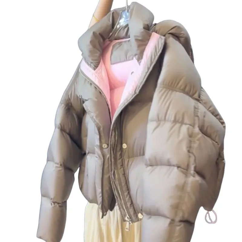 Veste d'hiver en coton moelleux pour femme, vêtements à la mode, manteau doublé polaire, garde au chaud, hauts épais, veste bouffante de tempérament