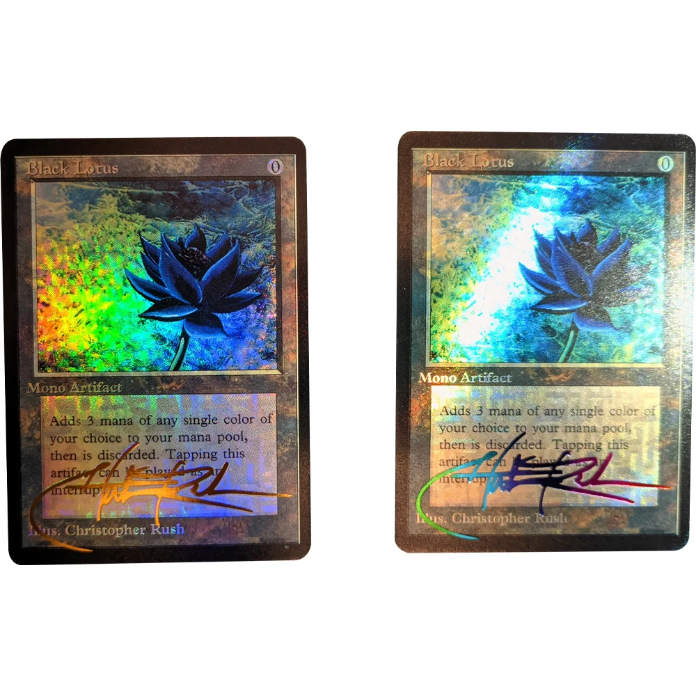 

MTG TCG Collection Card Black Lotus The One Ring Bronzing Refractive Color Flash Card Collection Hobbies Display Boy Child Gifts