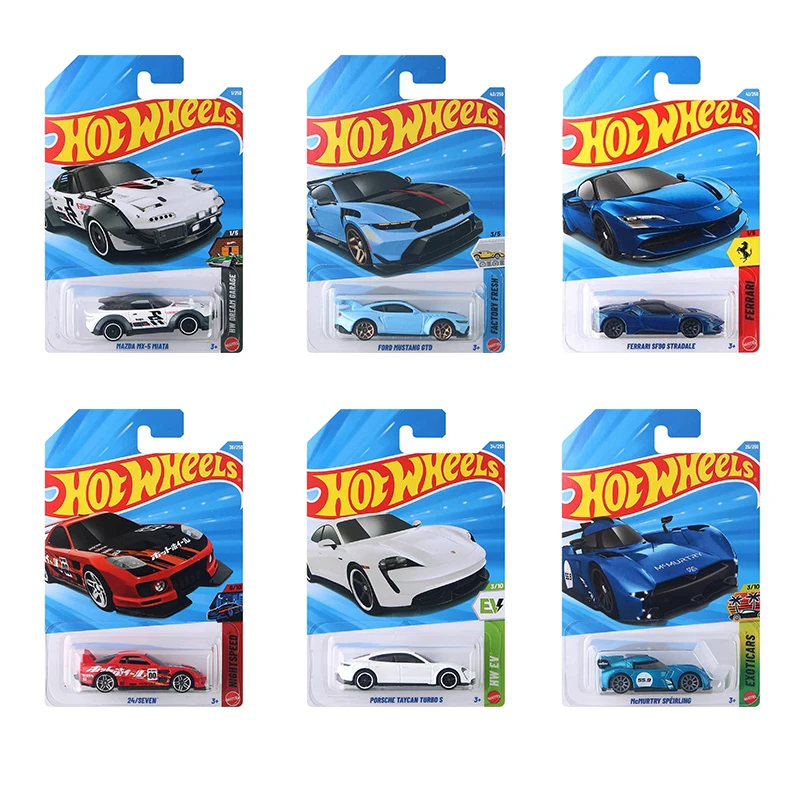 

2026 B CASE Hot Wheels Cars SF9O STRADALE TAYCAN TURBO S 1/64 Металлическая литая модель Коллекция игрушек