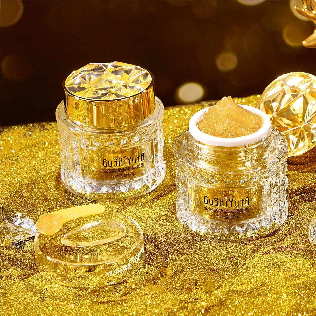 Nature Ginseng Gold Silk Watery Cream Gold Premium Skin Care Anti-Aging Moisturizer for Skin Wrinkle Care with Ginseng Saponins