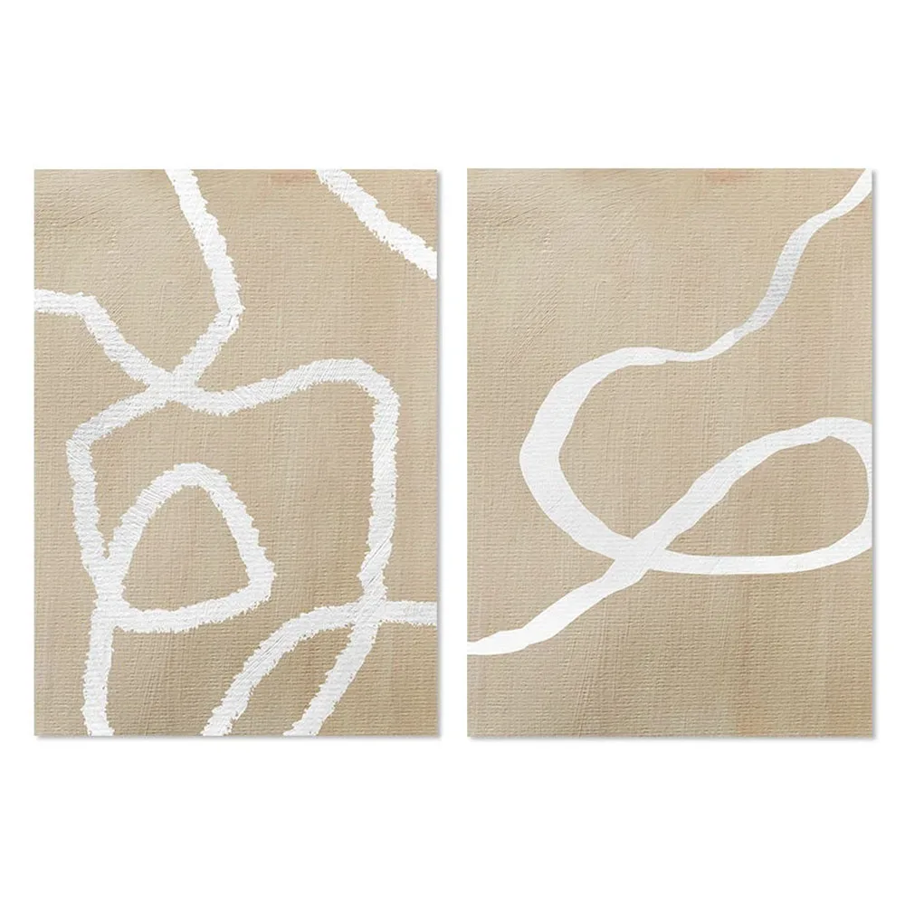 Abstract Line Beige White Boho Posters Wall Art Canvas Painting Prints Pictures Modern Living Room Interior Home Decoration