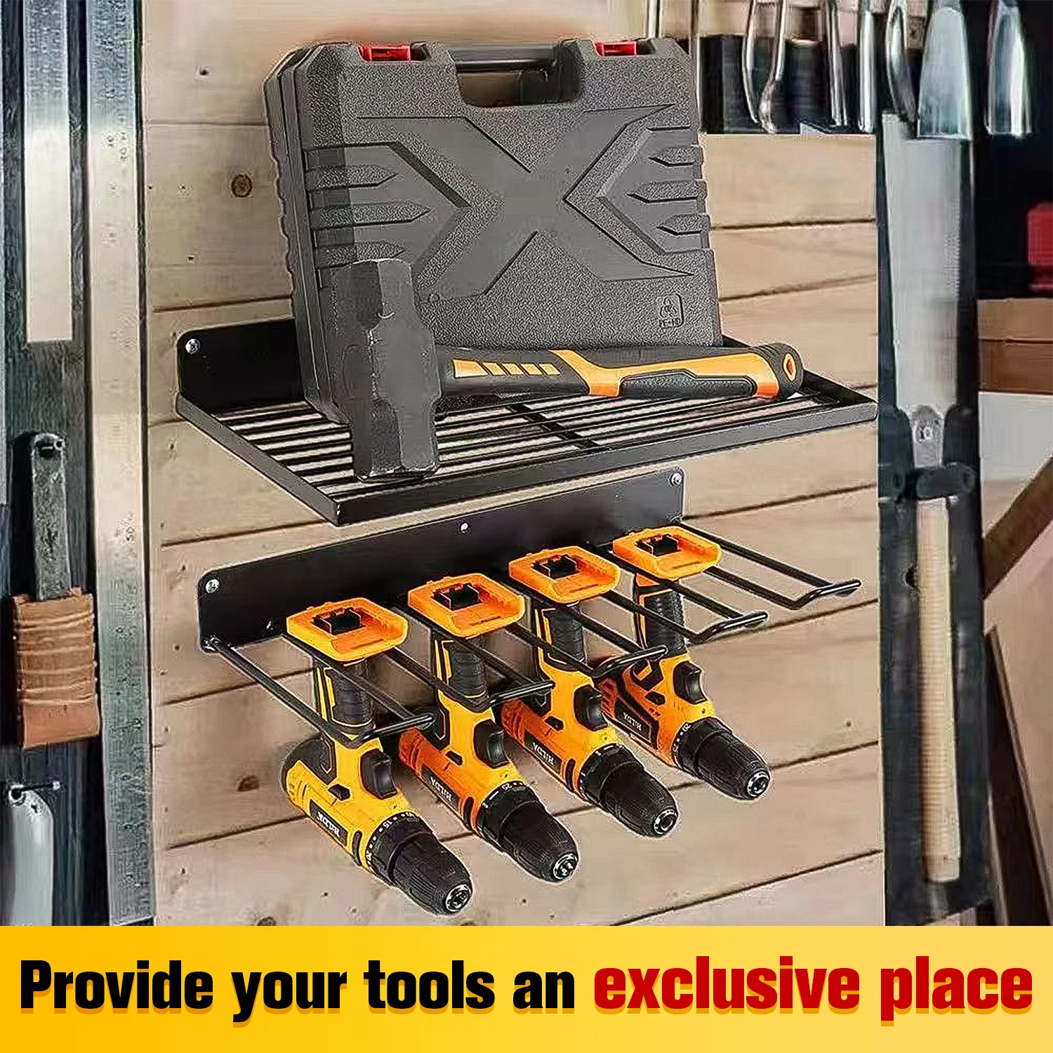 

Держатель инструмента для отвертки для электрической дрели, 1/2 шт., настенная стойка для хранения инструментов, стойка для хранения электрической дрели