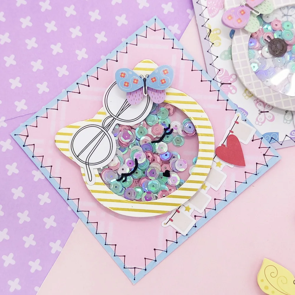 Creative Path 12-teiliges Set Hohle Scrapbooking-Deko-Rahmenaufkleber Goldfolie Niedliche Chipboard-Fotorahmenaufkleber für Journaling und Basteln – Detail 8