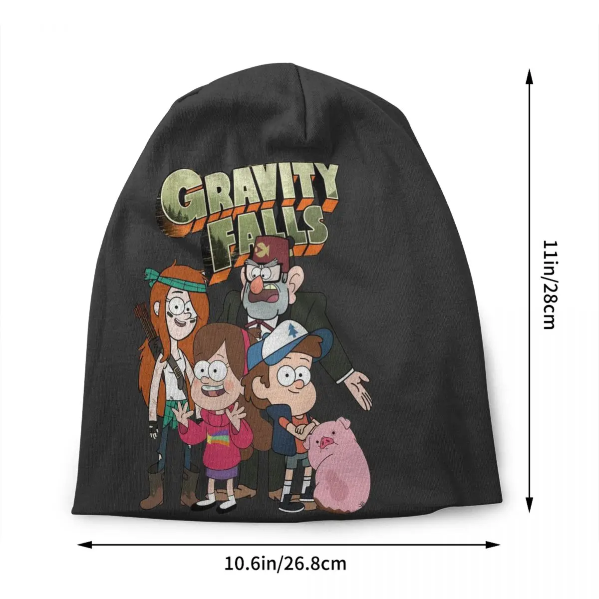 Custom Funny Anime Gravity Falls Skullies Beanies Caps Men Women Unisex Outdoor Winter Warm Knitted Hat Adult Bonnet Hats