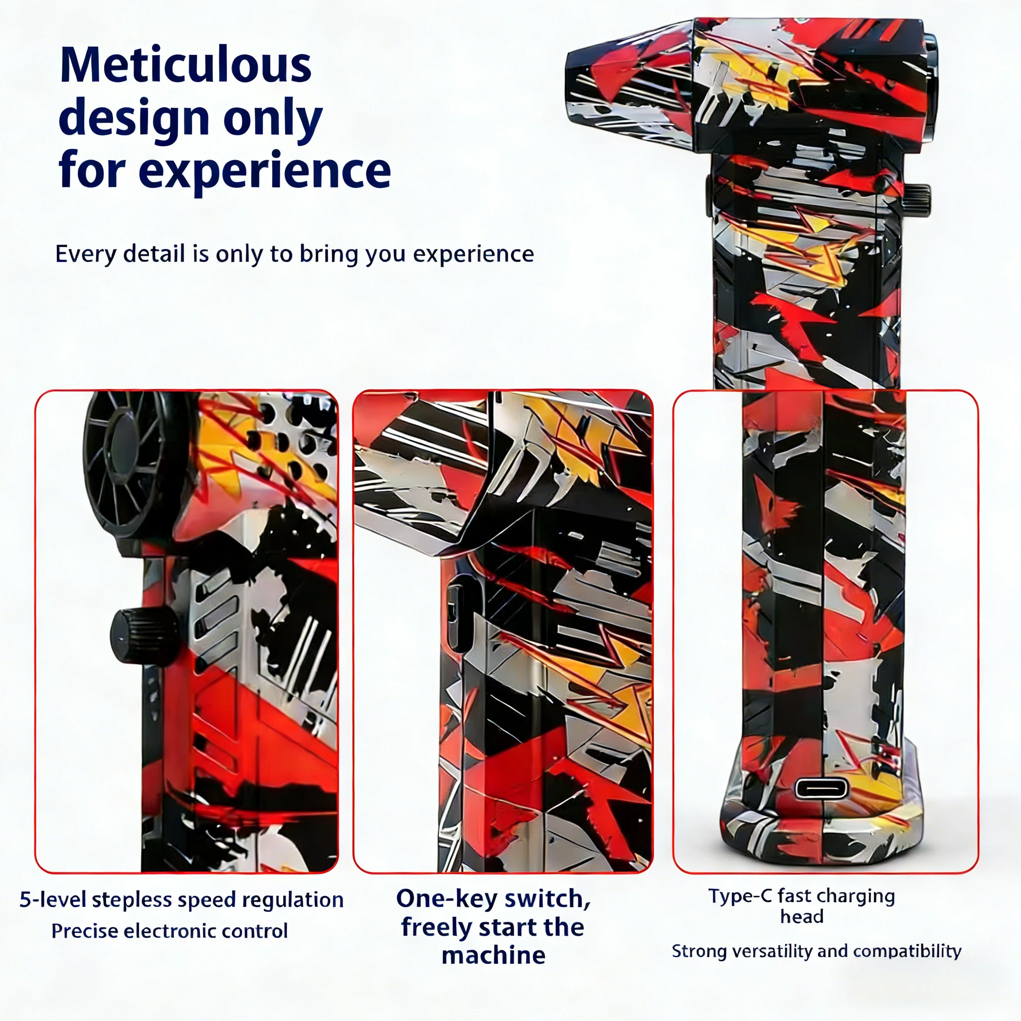 

Портативный беспроводной турбовентилятор-пылесос X9 450000 об/мин с высокоскоростным воздуходувом для сжатого воздуха