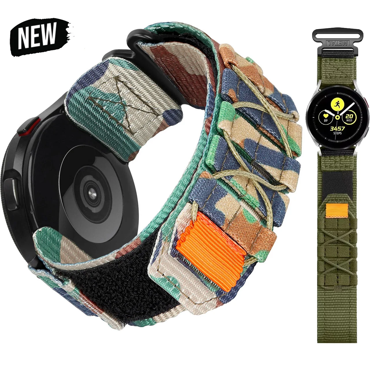 Bracelet en Nylon pour Samsung Galaxy Watch 7/4/5/6, 20mm 22mm, classique, Sport, pour Huawei watch GT4 46MM GT3 PRO 43mm/GT2 42mm