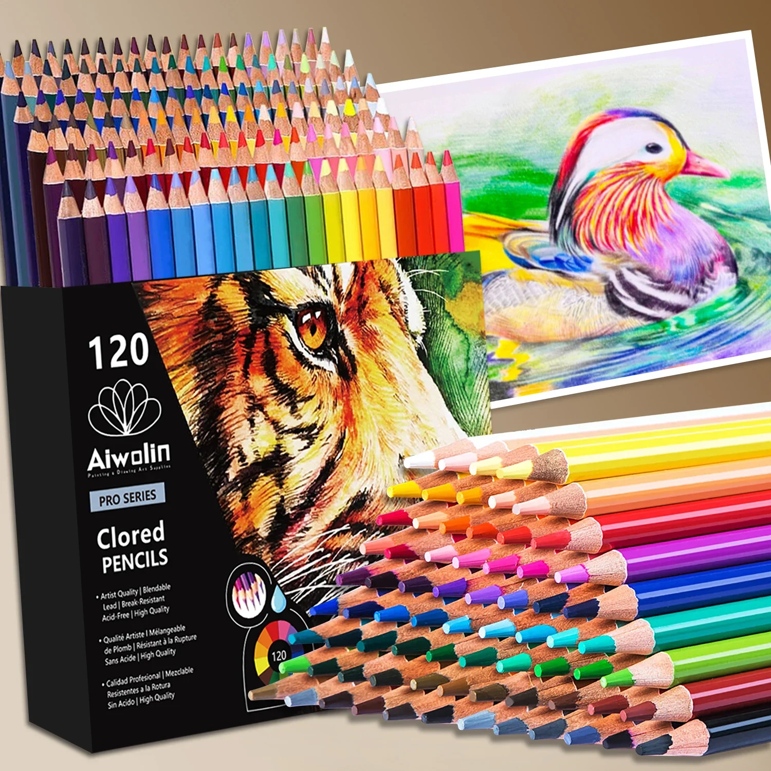 72/80/120/180 Colored Pencils for Adult Coloring, Premium Soft Core Colored Pencils Set for Drawing Blending Shading Sketching