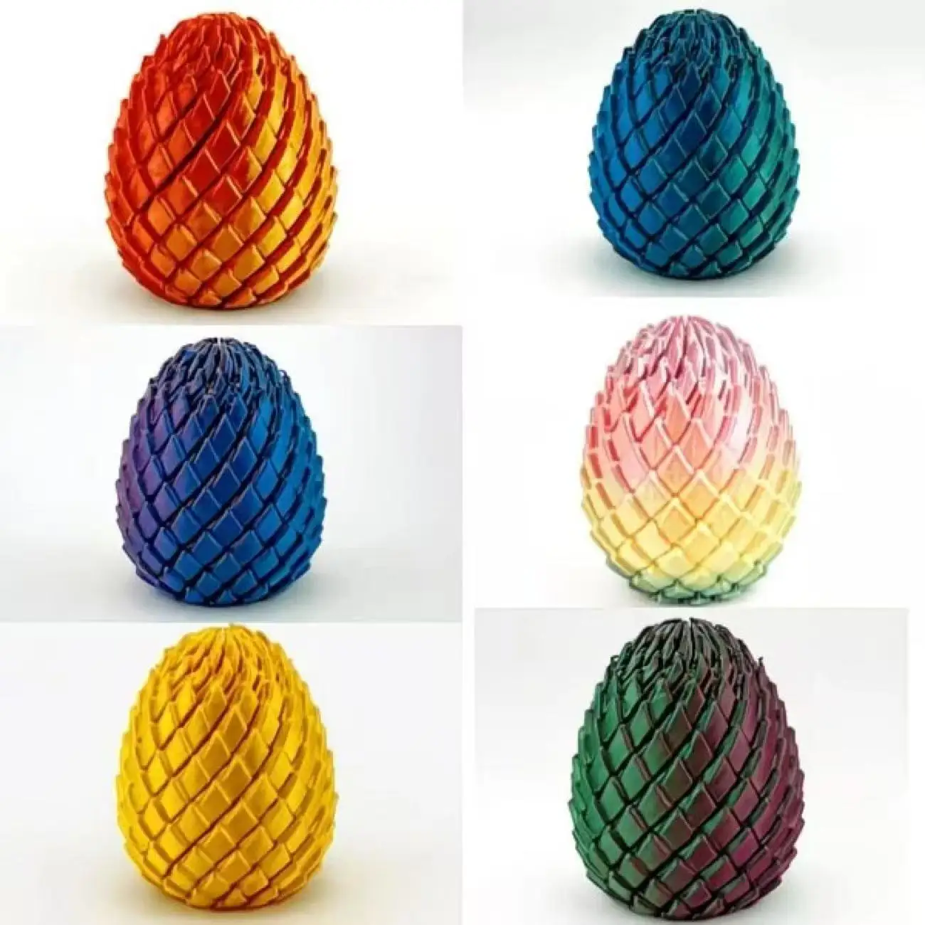 Creative Transformable Rotation Dragon Egg Model Toys Twist Finger Decompression Ball Home Desk Decor Kids Gift