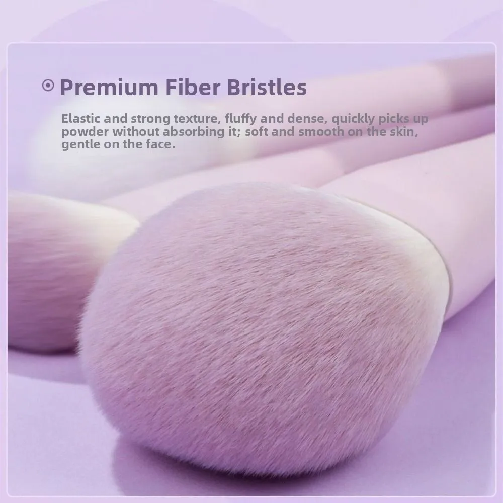 10Pcs Fashion Super Soft Makeup Brush Set Synthetic Hair Easy to Clean Eye Shadow Brush Blush Brush Novice Beginners