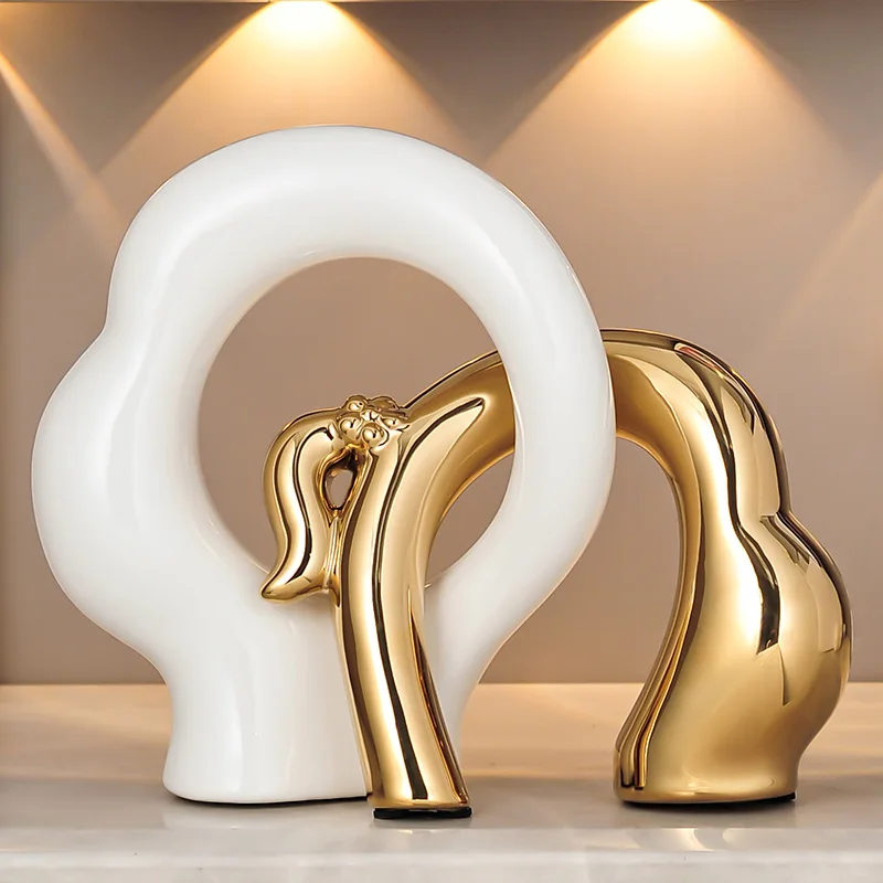 

Warm home ornament light luxury high-end home living room TV cabinet wine cabinet live stream decoration wedding gift for newco
