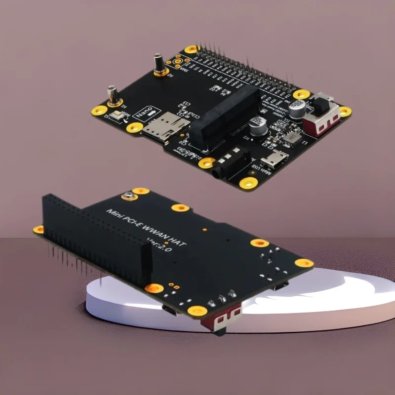 

Mini PCI-E to Type C Base HAT with 40Pin GPIO Header NANO SIM Slot Supports 3G/4G Network Module for Raspberry Pi 4 Tinker Board