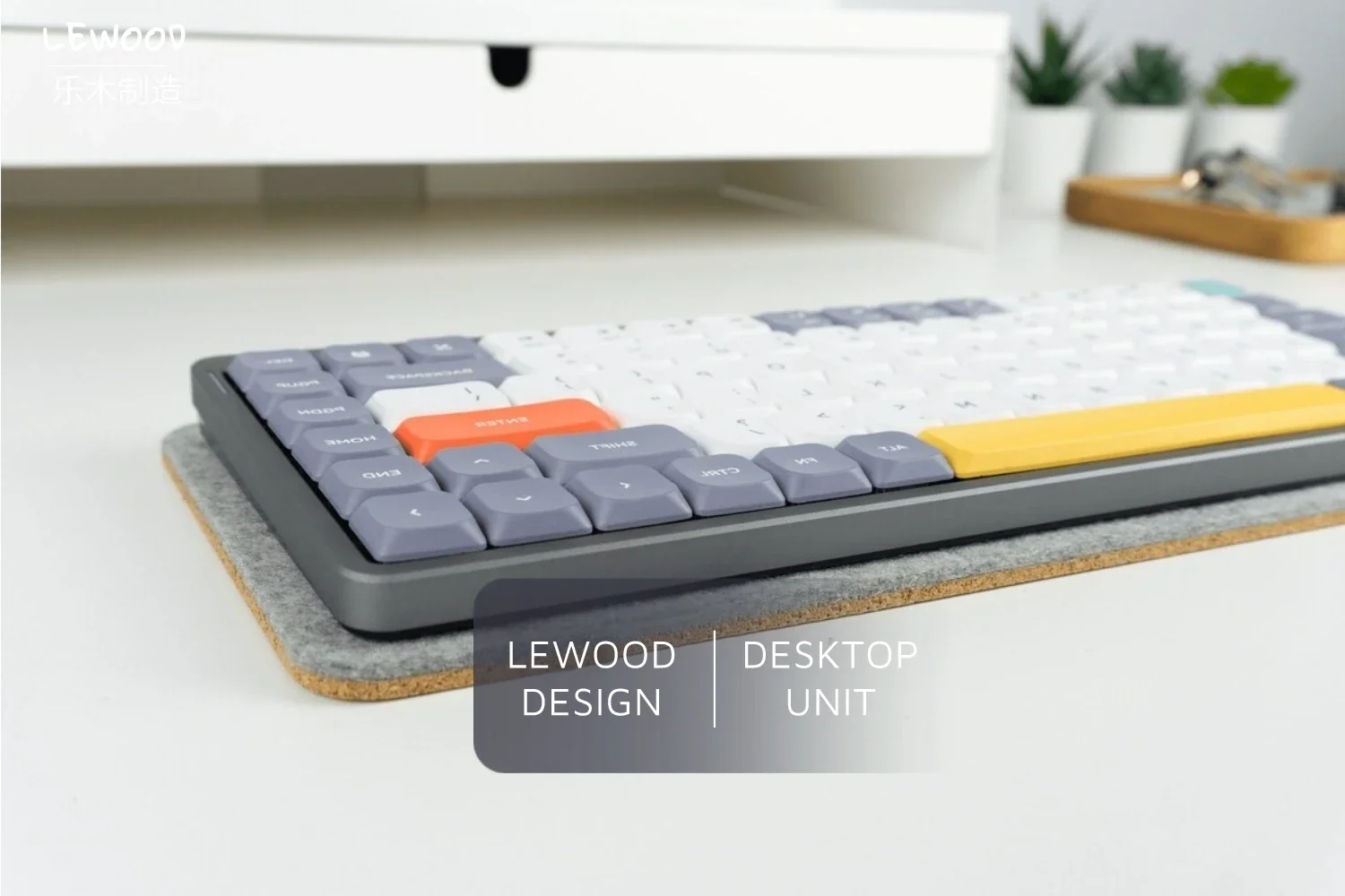 MiFuny Cork Felt HIFI Keyboard Pad Desk Custom Mechanical Keyboard Pad Optimize Sound Effect Compatible with 60%65% Pad Desk Mat