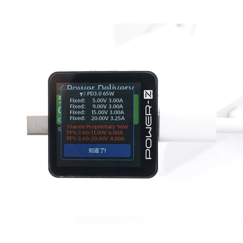 POWER-Z Tragbarer KM003C Typ-C Micro-USB-Tester für Ladegerät, Spannung, Strom, QC3.0, PD-Protokolldetektor, Motherboard-Reparatur