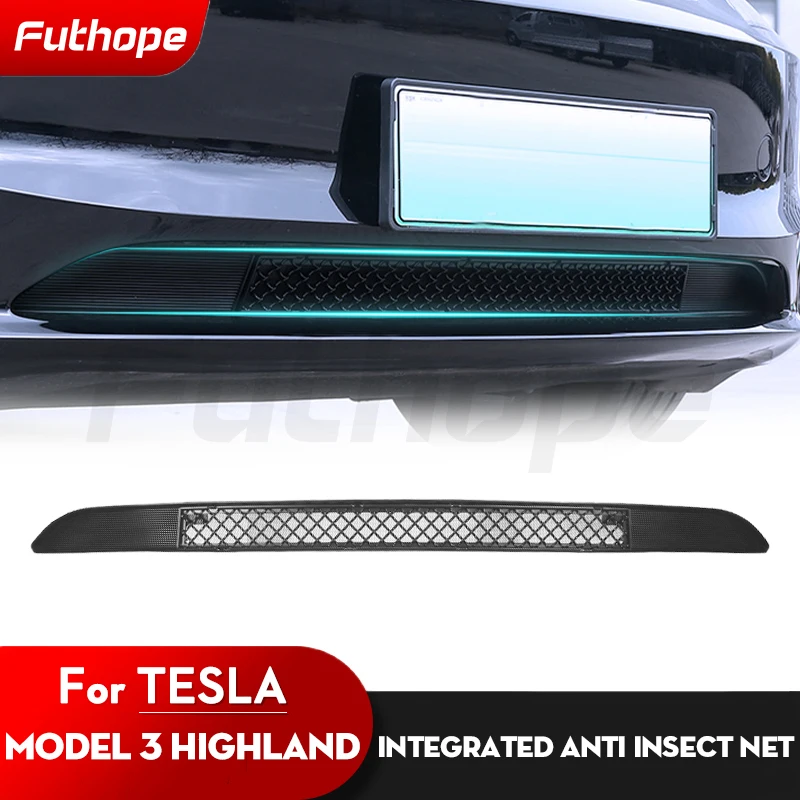 Futhope ganzes abnehmbares insekten sicheres Netz für Tesla Modell 3 Highland Front Cover Klimaanlage modifizierte Lufteinlass abdeckung