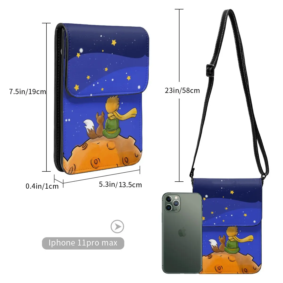 The Little Prince Shoulder Bag 2024 New Fashion Stylish Mobile Phone Bag Leather School Student Bags