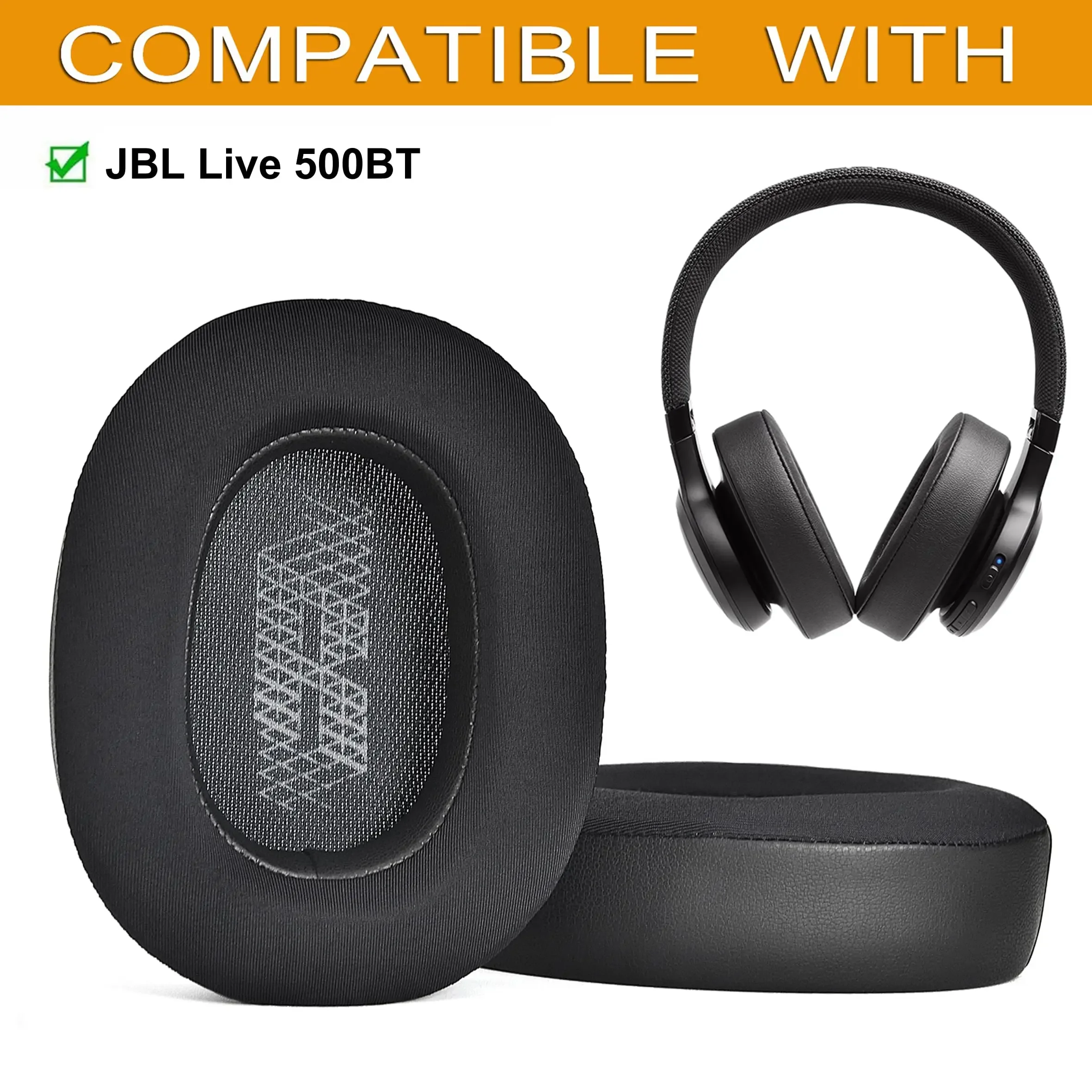 

High quality Cooling Gel Ear Pads Replacement Cushions Compatible with JBL Live 500BT / Live 500 BT Wireless Headphone