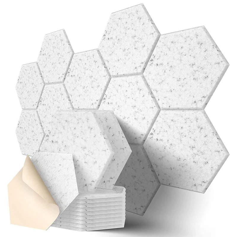 

12 Pack Self-Adhesive Acoustic Panels 12 X 10 X 0.4Inch - Sound Proof Foam Panels With High Density, Stylish
