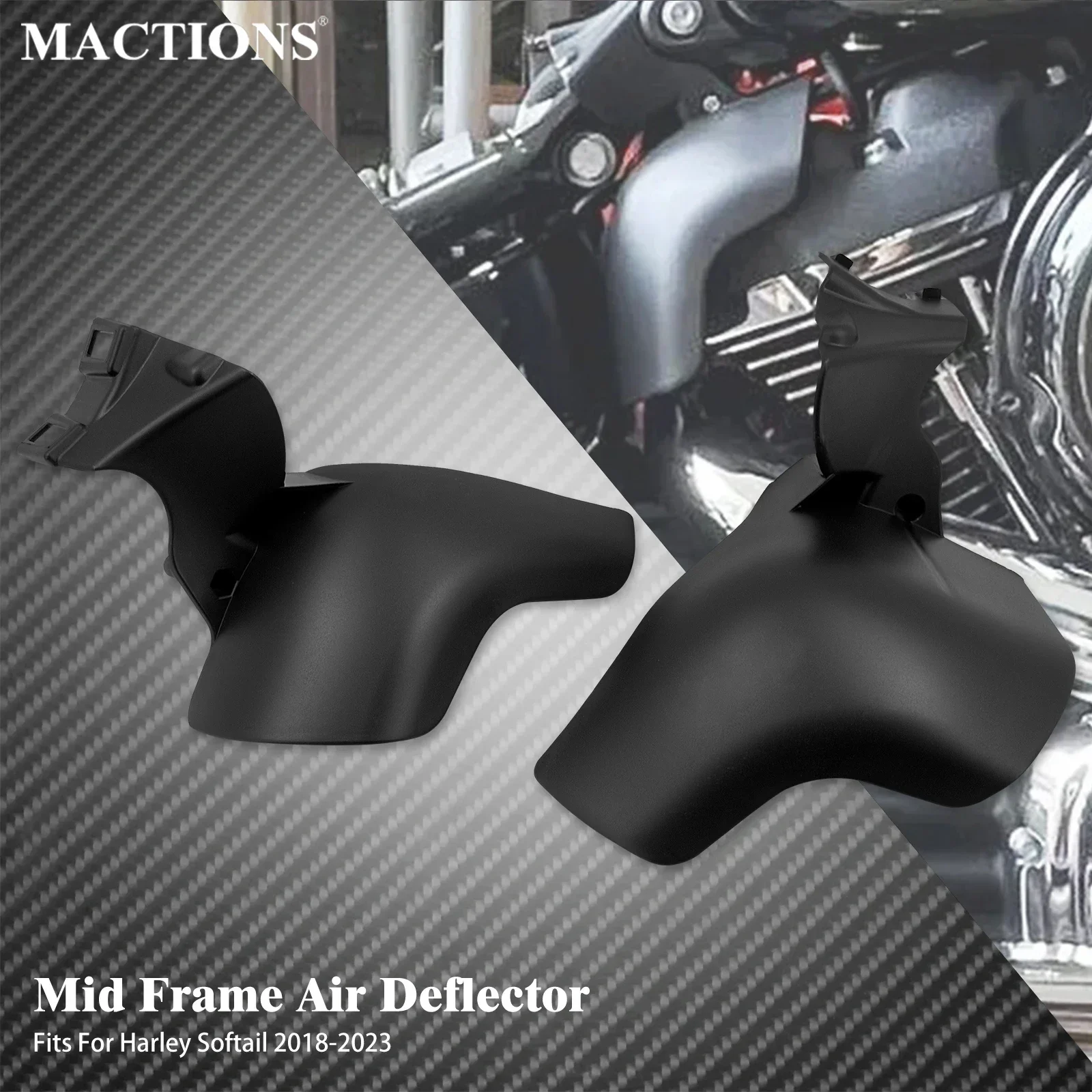 Motorrad ABS Wärmeabweiser Mittelrahmen Motorkühlung Schild Trim Abdeckung Für Harley Softail Breakout Street Bob Fat Boy 18-25