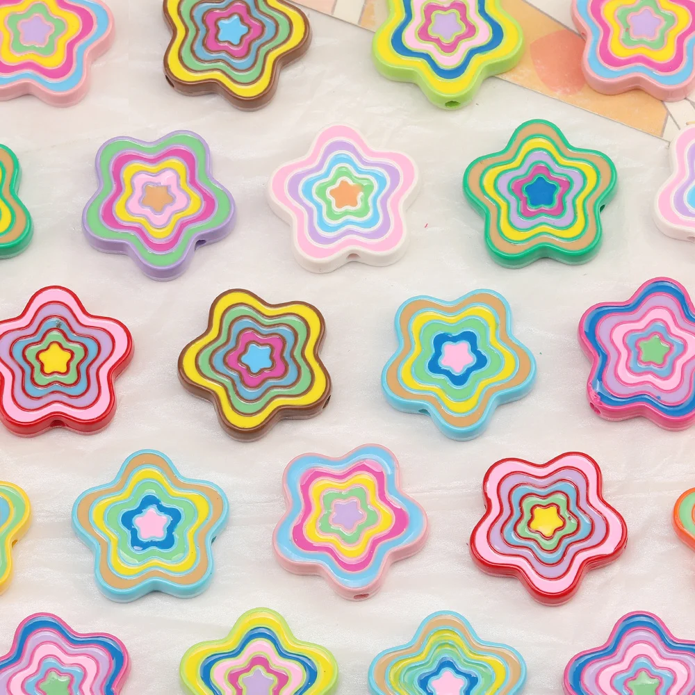

Cordial Design 100Pcs 30*30MM DIY Beads Making/Oil Drop Effect/Flower Shape/Hand Made/Acrylic Bead/Jewelry Findings & Components