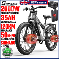 [EU Warehouse] Shengmilo S600 26inch electric adult bike  2000w motor men Electric Mountain Bike  Fat Tire ebike 48V 17.5AH