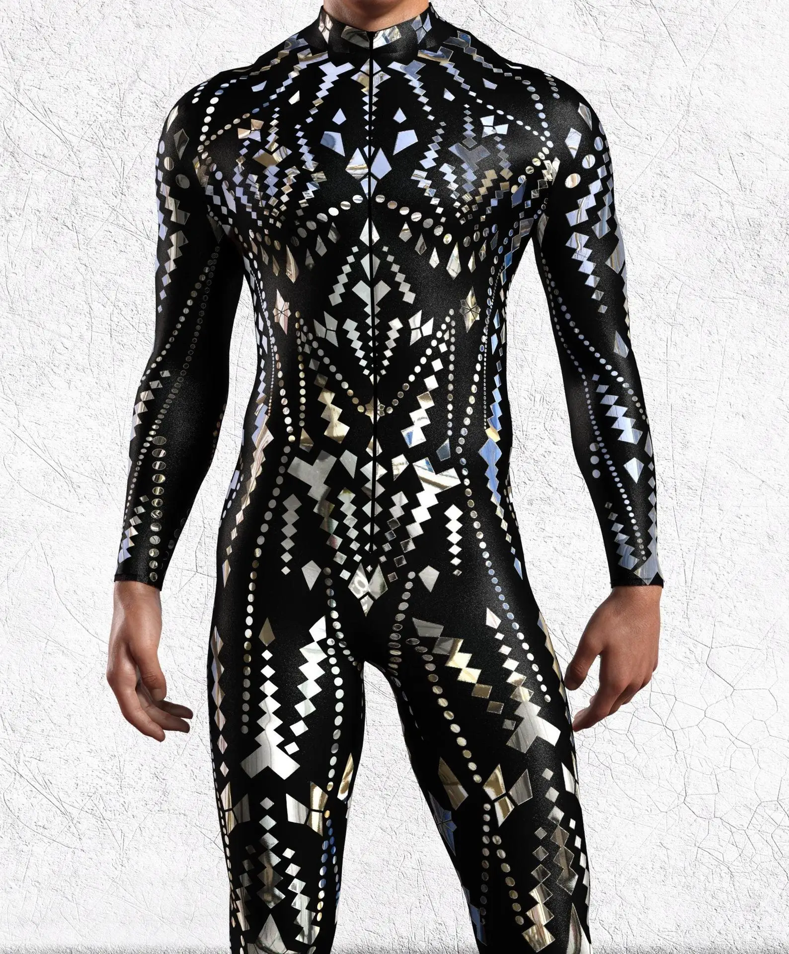 Halloween-Party-Performance-Roboter-Jumpsuit Weltraum-Soldaten-Kostüm Tech-Soldaten-Strampler Rollenspiel Universum-Kampf-Bodysuit 2026 – Detail 19