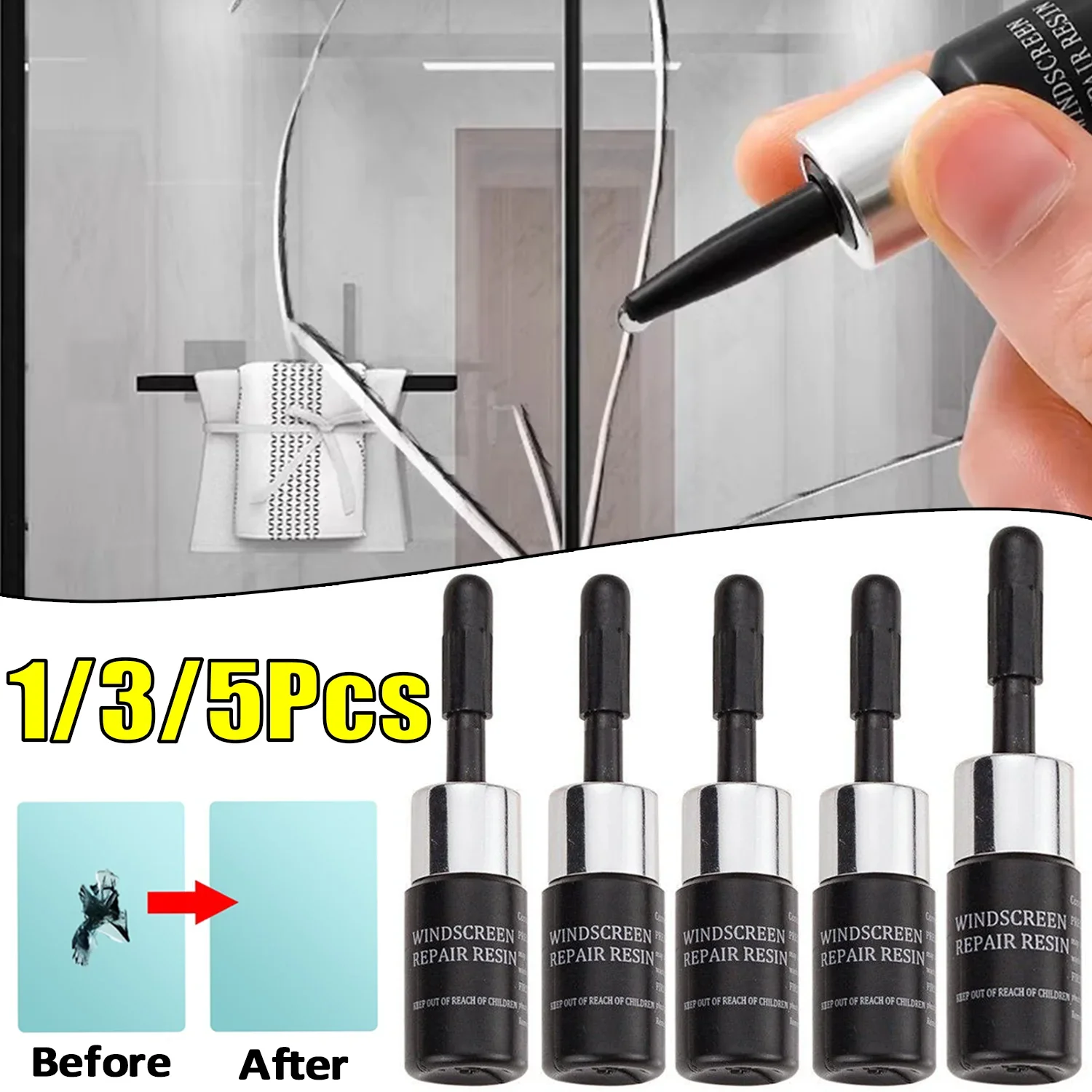 

4/2/1 шт., жидкость для ремонта царапин, обновление окна автомобиля, царапины, трещины, нано восстановление суперклей, комплект для ремонта домашнего оконного стекла