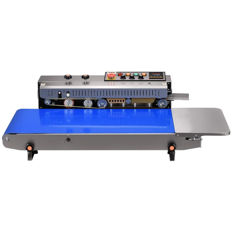 Factory Price Band Widen 400mm Continue Horizontal Plastic Film Bag Solid Ink Printing Sealing Machine with Counter