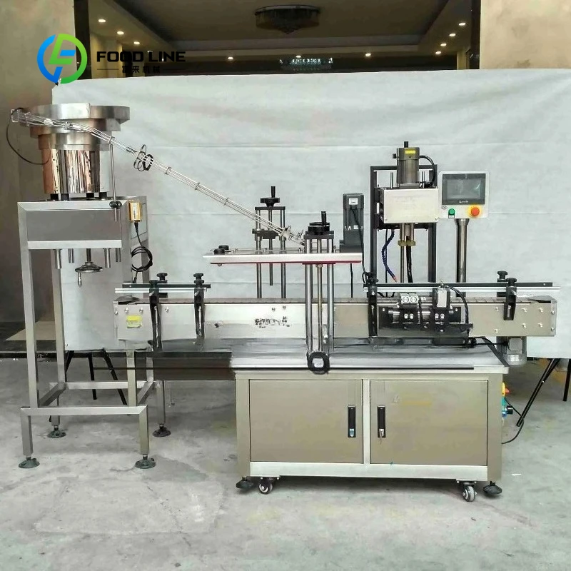 Automatic Customized Bottle Capper Machine Reliable Caps Sealing Machine For Food Beverage Cosmetic Bottle Production Line