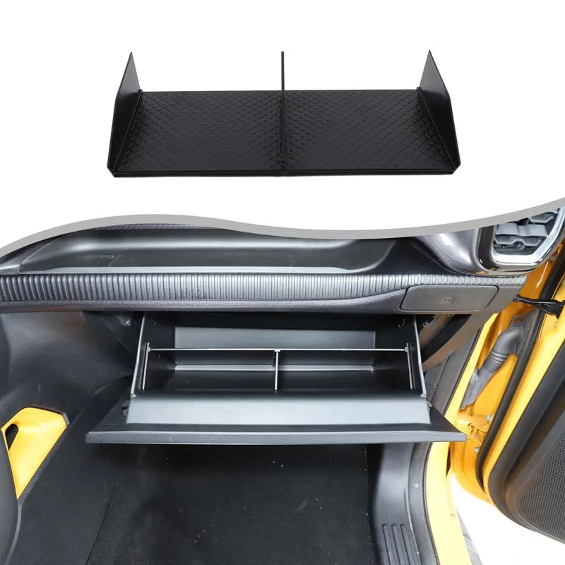

For Ford Ranger 2023+ ABS Black Car styling Car Co-Driving Glove Box Divider Car Interior Modification Accessories 4Pcs