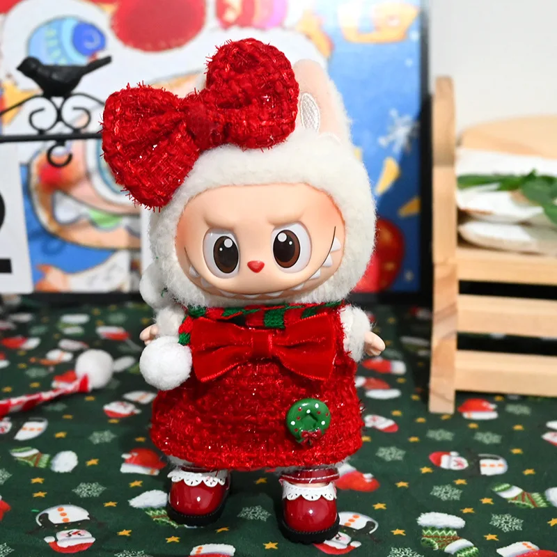 

Only clothes, no dolls. for LABUBU Winter Christmas Set, first, second and third generation labubu cotton dolls, 17 cm Labubu