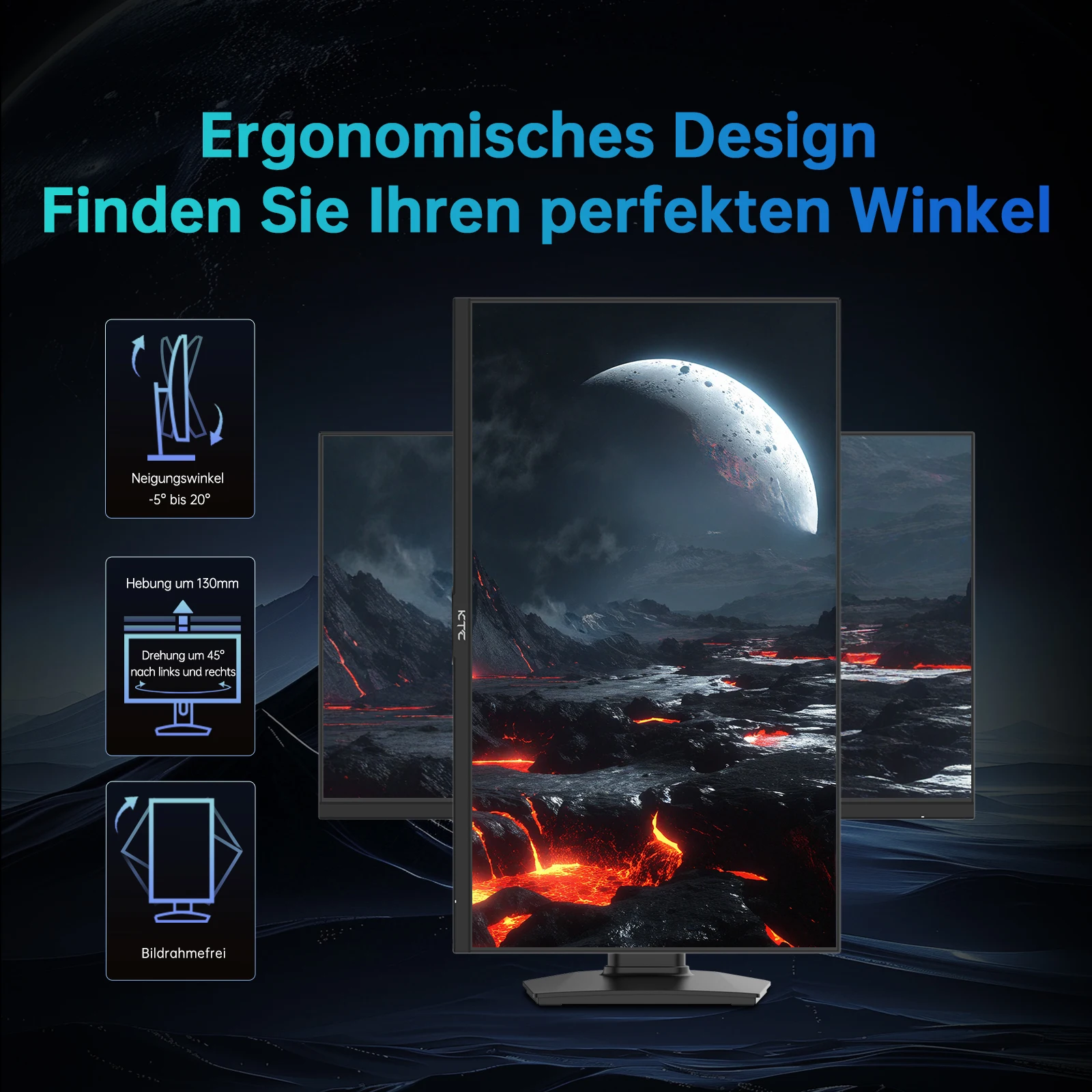 شاشة ألعاب KTC 27 Zoll، 2K@180 هرتز / 144 هرتز 1440 بكسل مع لوحة Fast-IPS، 1 مللي ثانية GtG، HDR 400، مزامنة تكييف، 450 cd/m2H27T7 #2