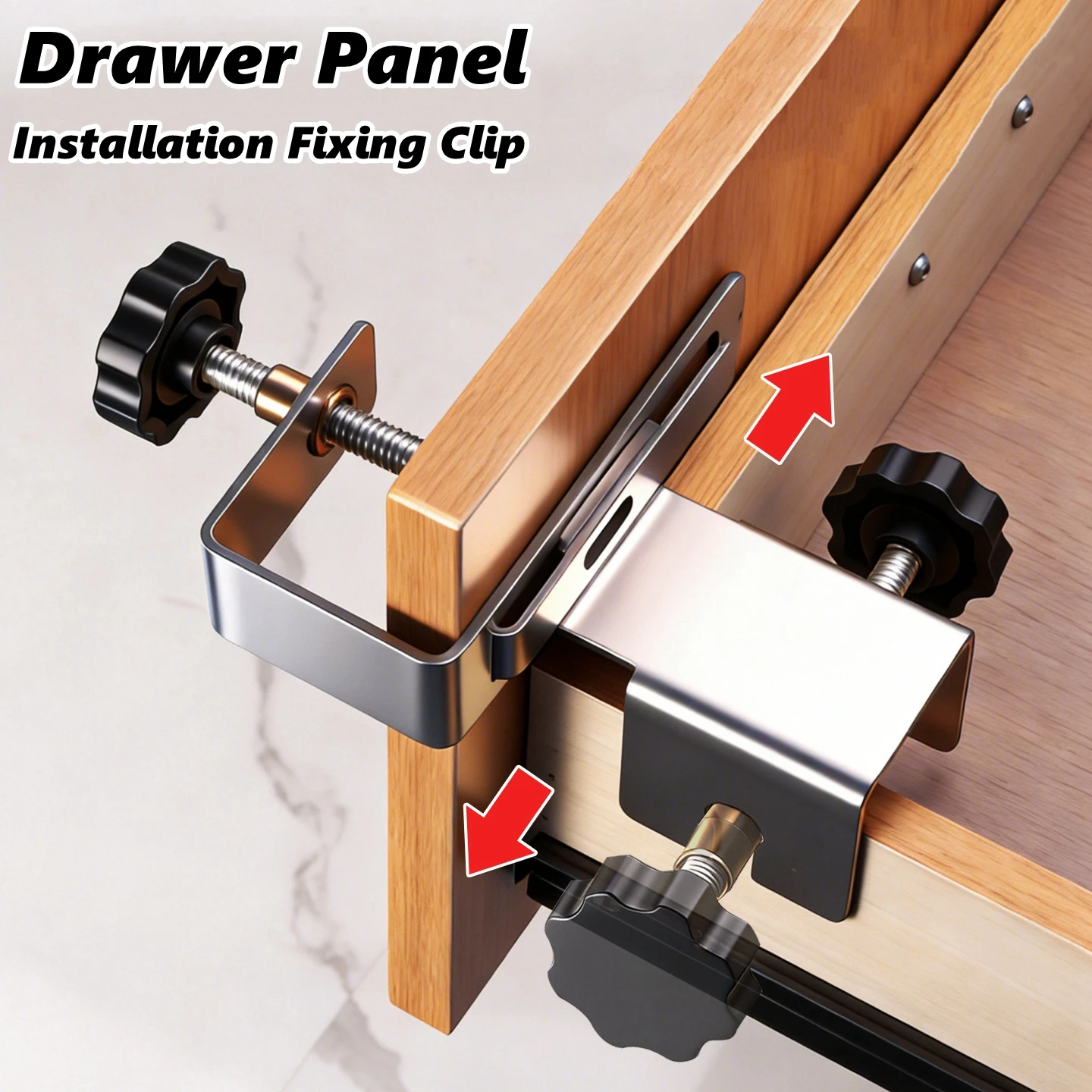 Adjustable Drawer Panel Fixing Clip High Drawer Panel Quick Installation Clamp Furniture Cabinet Positioning Tool Hardware Jig