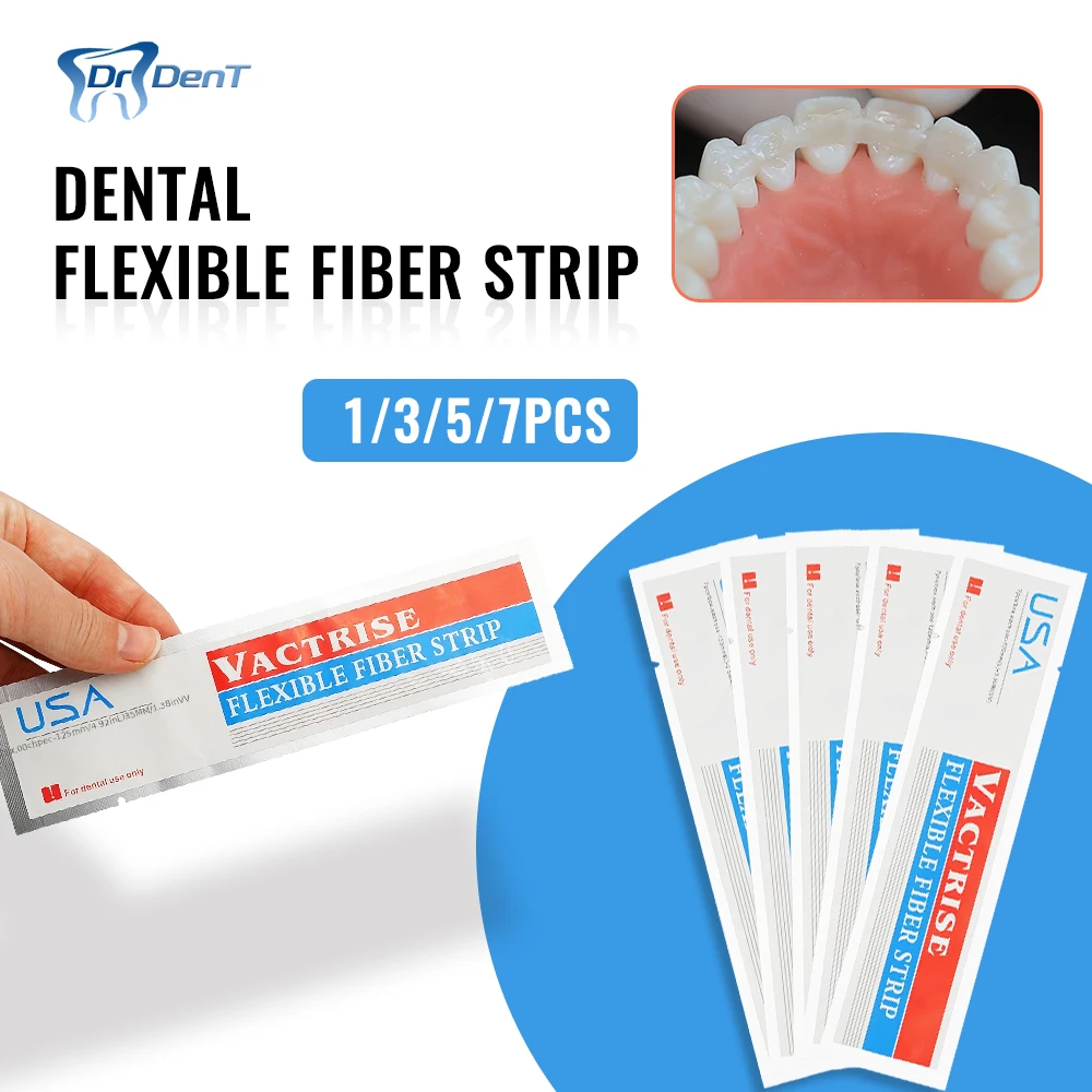 Dental Flexible Fiber Strip Resin Bonding Flexible Fiber Strip Light Cure Composite USA Glass Splint Loose Tooth Fixation Strip