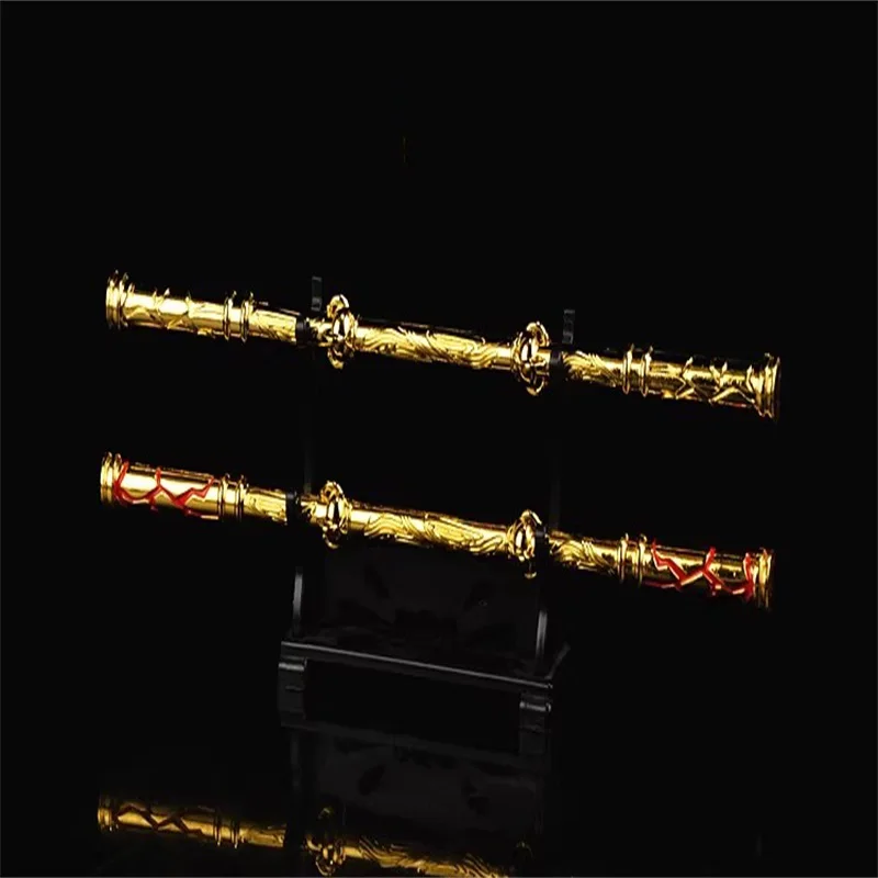 

High Quality Soldier Miniature Cold Weapon Sun Wukong Ruyi Golden Hoop Stick Model Accessories Toy In Stock For Fans Collection