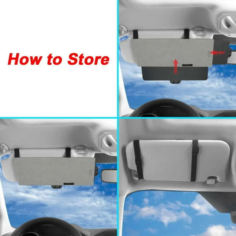Estensione per visiera parasole per auto, protezione per estensione, lato anteriore, paralume a battente, antiriflesso, per finestrino dell'auto, parasole, protezione UV