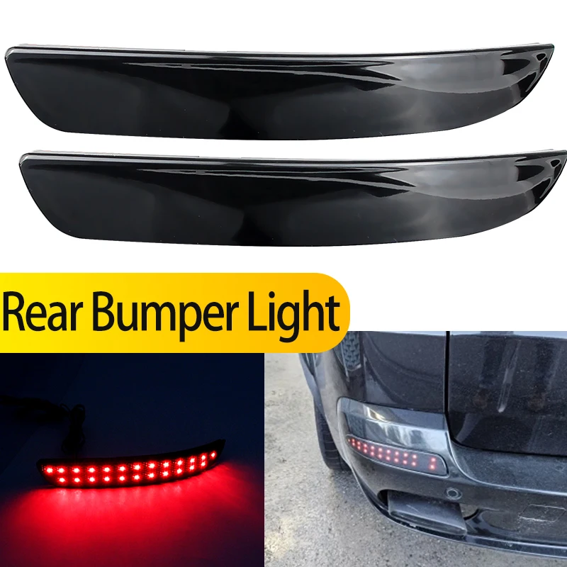 

2 шт. для BMW E70 X5 2007-2010, X5 2011-2013: задние бамперные светоотражатели, сигнальные лампы, стоп-сигналы, красные лампочки, черные/красные