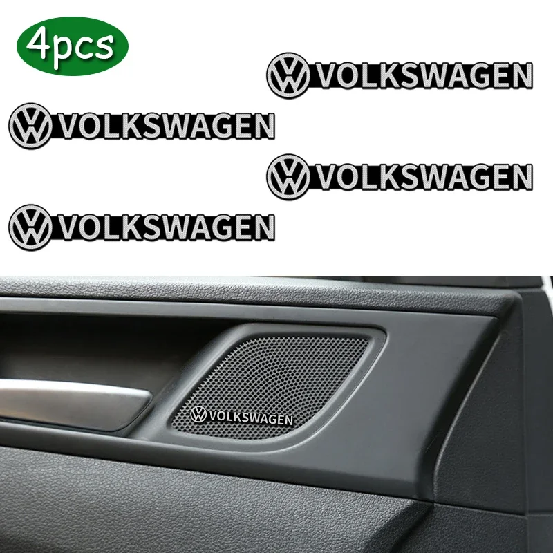 ثلاثية الأبعاد سيارة الصوت مكبر صوت ستيريو شارة ملصق مائي اكسسوارات ل Volkswagen VW جولف بولو العلبة تيجوان باسات جيتا طوارق شاران #2