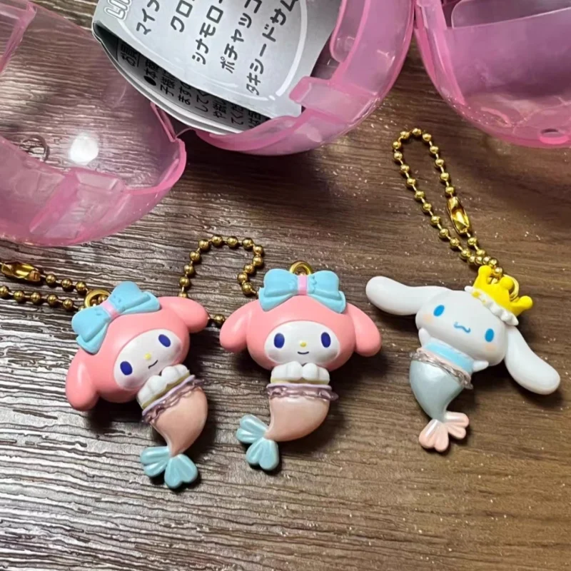 

5 Styles New Original Pendant Accessories Twisted Egg Cartoon Melody Kuromi Hellokitty Capsule Toys Peripherals Pendant Toys