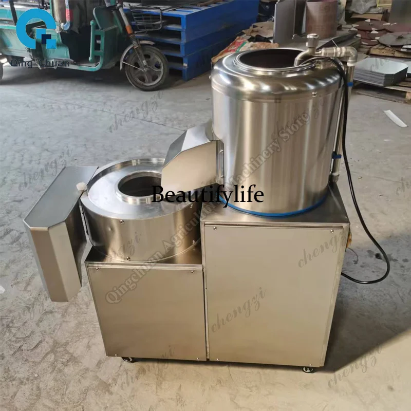 

81 Potato Peeling Slicing Shredding Machine Commercial Potato Cutting French Fry Potato Washer Peeler Cutter