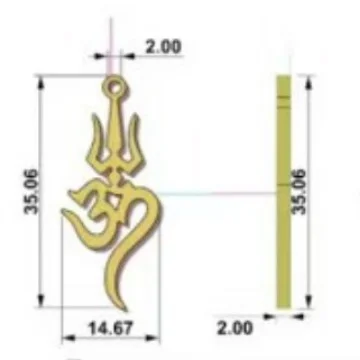 New product stainless steel fashionable jewelry - Shiva Trident Om symbol titanium steel amulet necklace