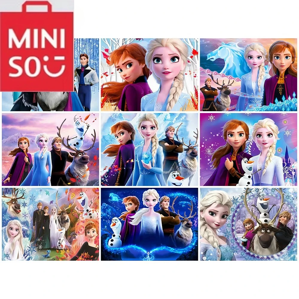 

MINISO Дисней Алмаз «Холодное сердце» полный квадратный круглый Эльза Анна принцесса 5D DIY алмазная живопись мозаика домашний декор подарок