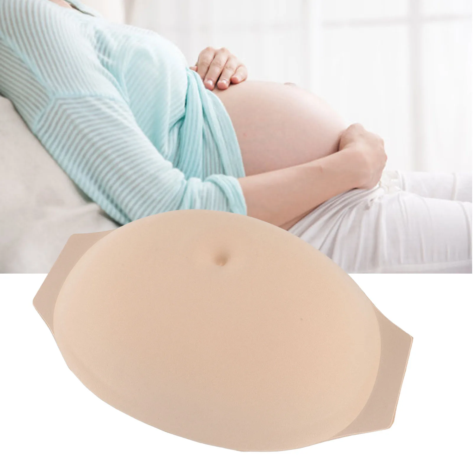 

Fake Belly Breathable Soft Lightweight Lifelike Easy To Wear Fake Belly Bump for Role Play