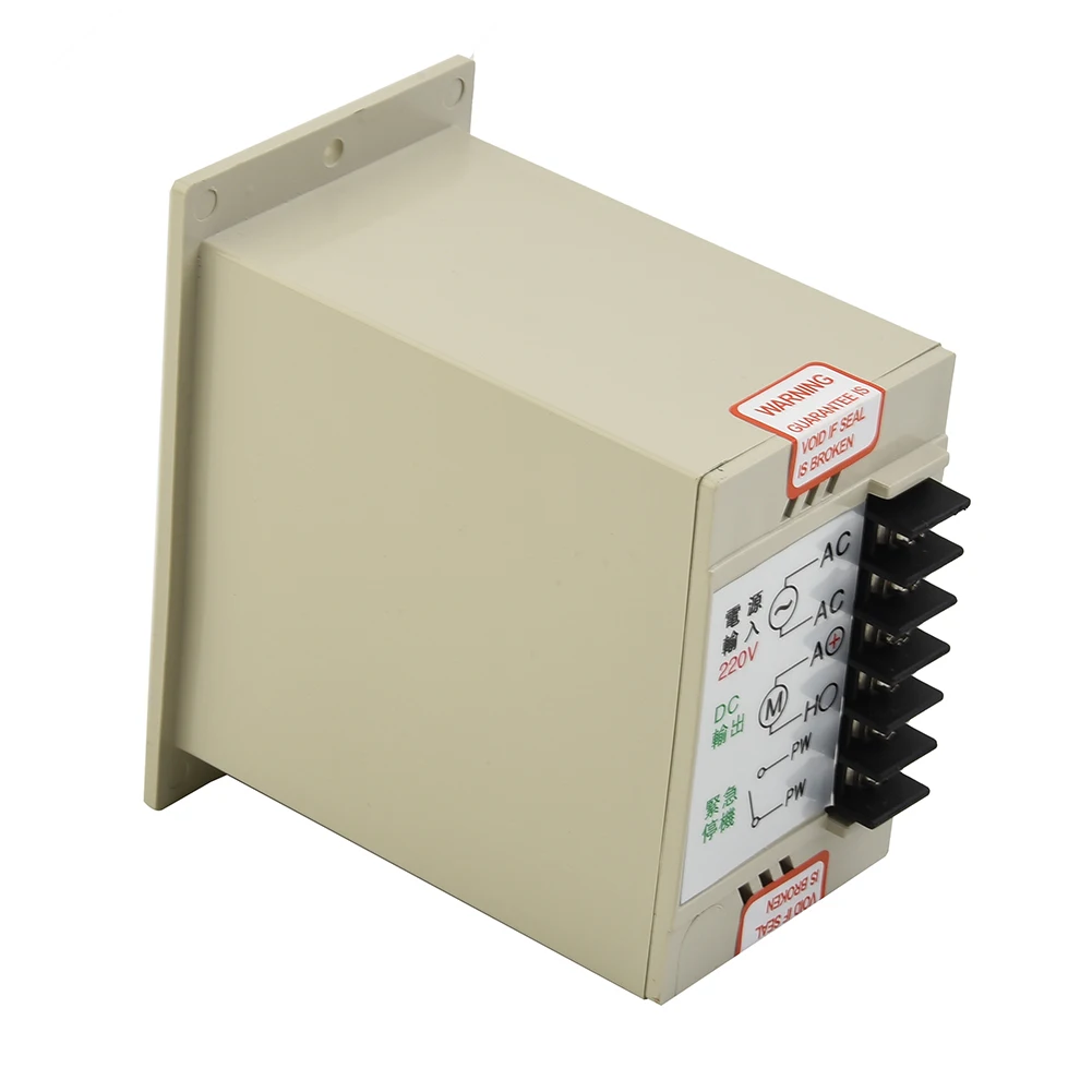 Soft Start Function, Stepless Speed Regulation DC Motor Speed Controller, AC Input 220V DC Output 180V, Fits Under 400W Motors