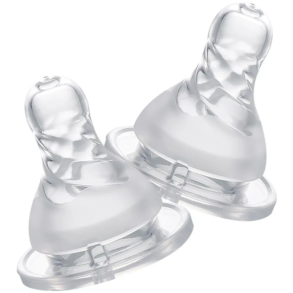 

2 шт. силиконовые соски для детских бутылочек, сменные гибкие соски для кормления новорожденных, удобные для комфортного кормления младенцев молоком